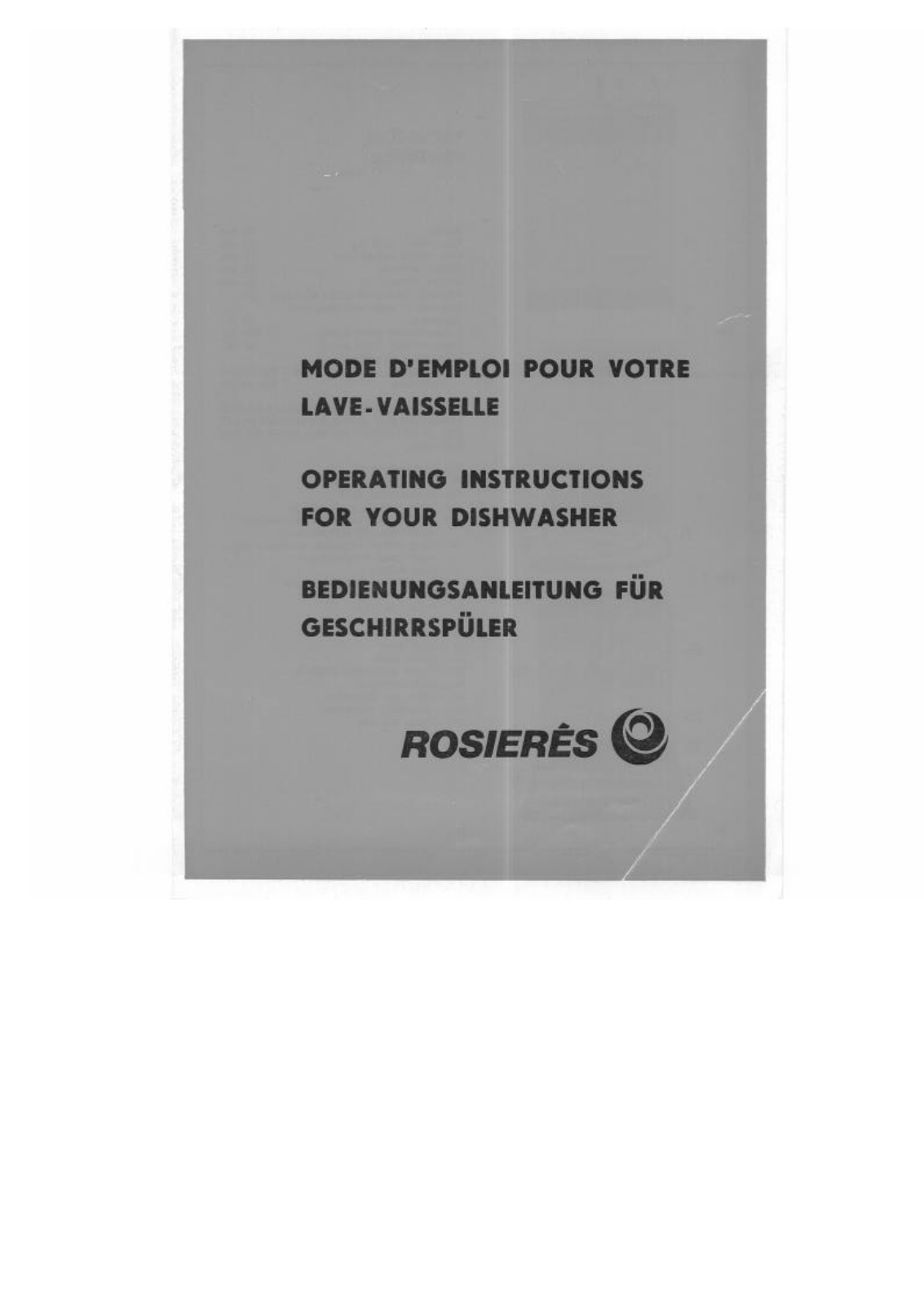 Rosieres LV 10014 C User Manual