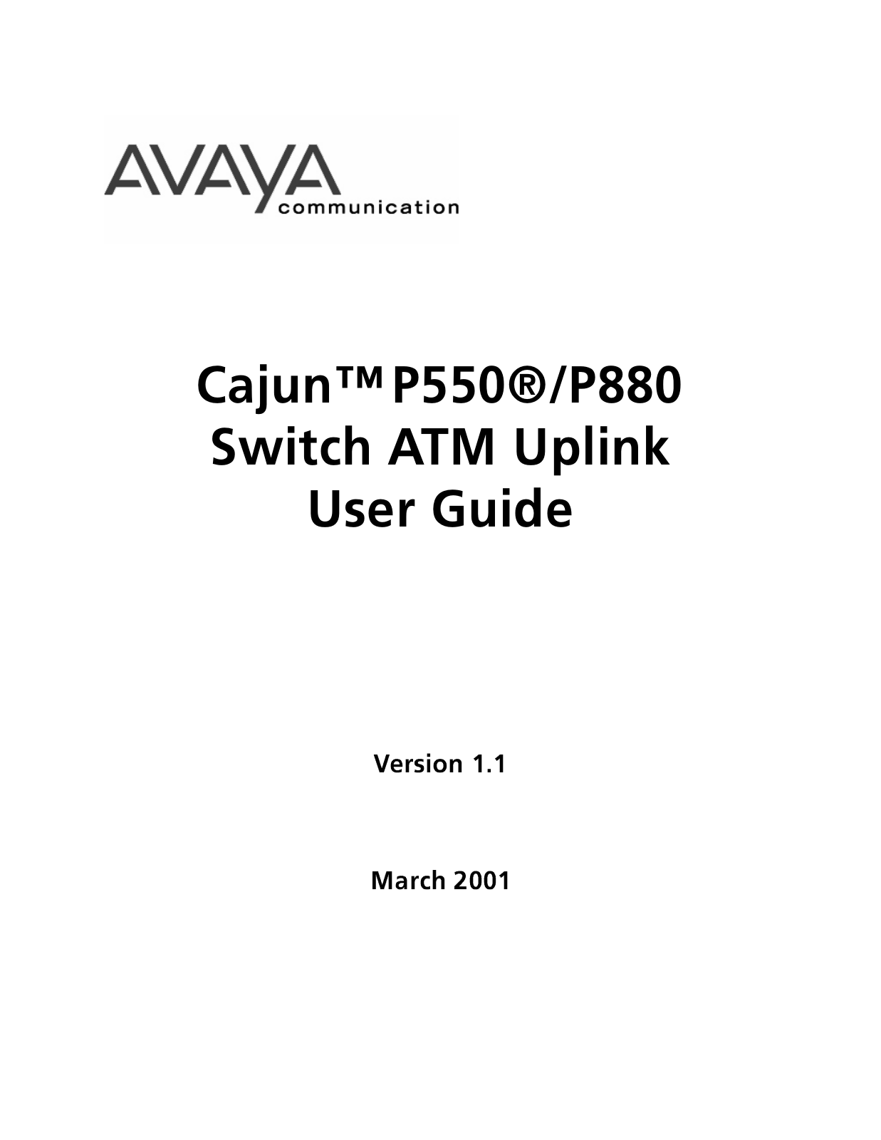 Avaya P550 User Manual