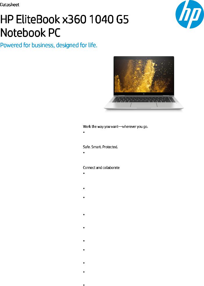 HP EliteBook x360 1040 G5 User Manual