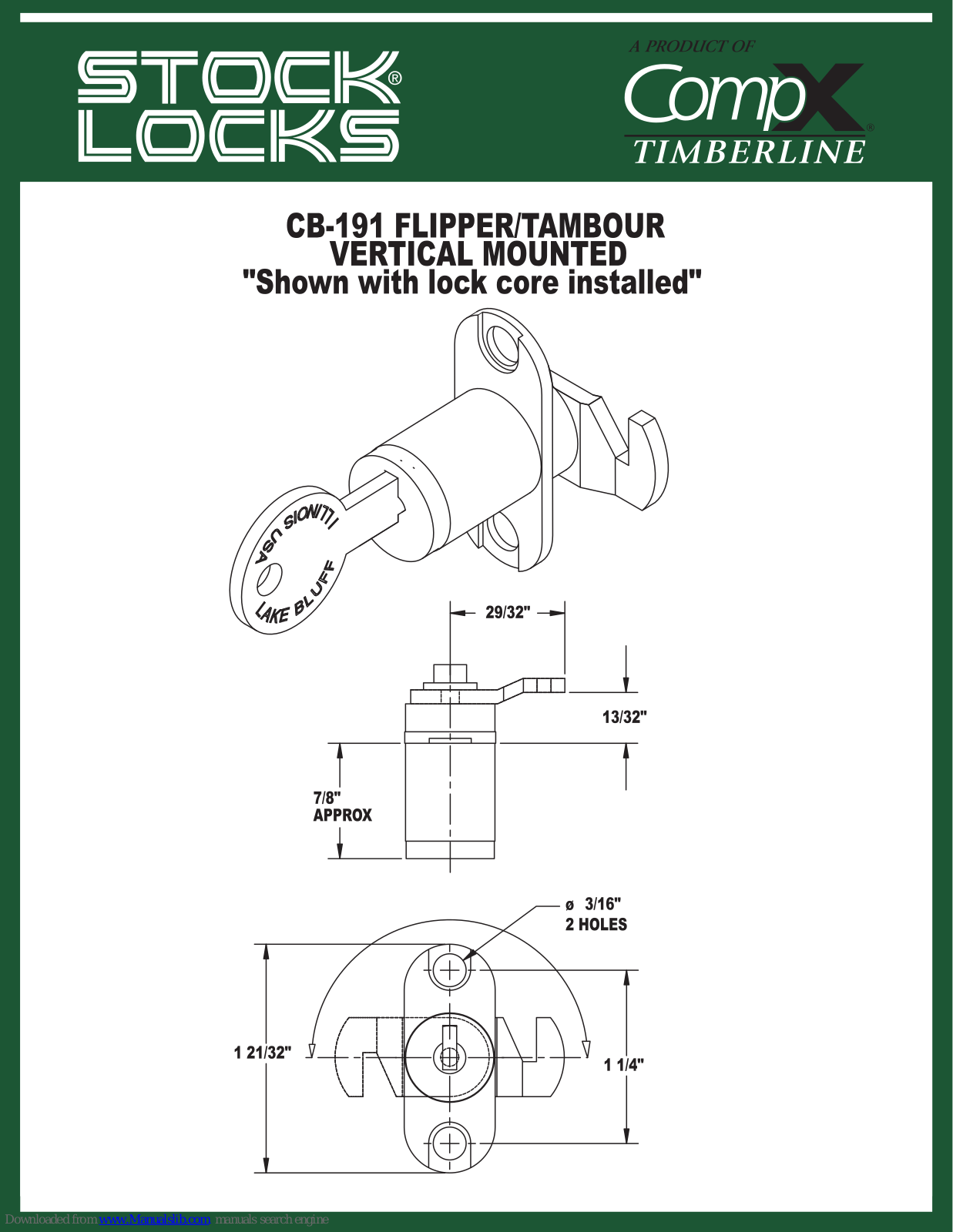 Stock Loks CB-191 Instruction Sheet - ManualMachine.com