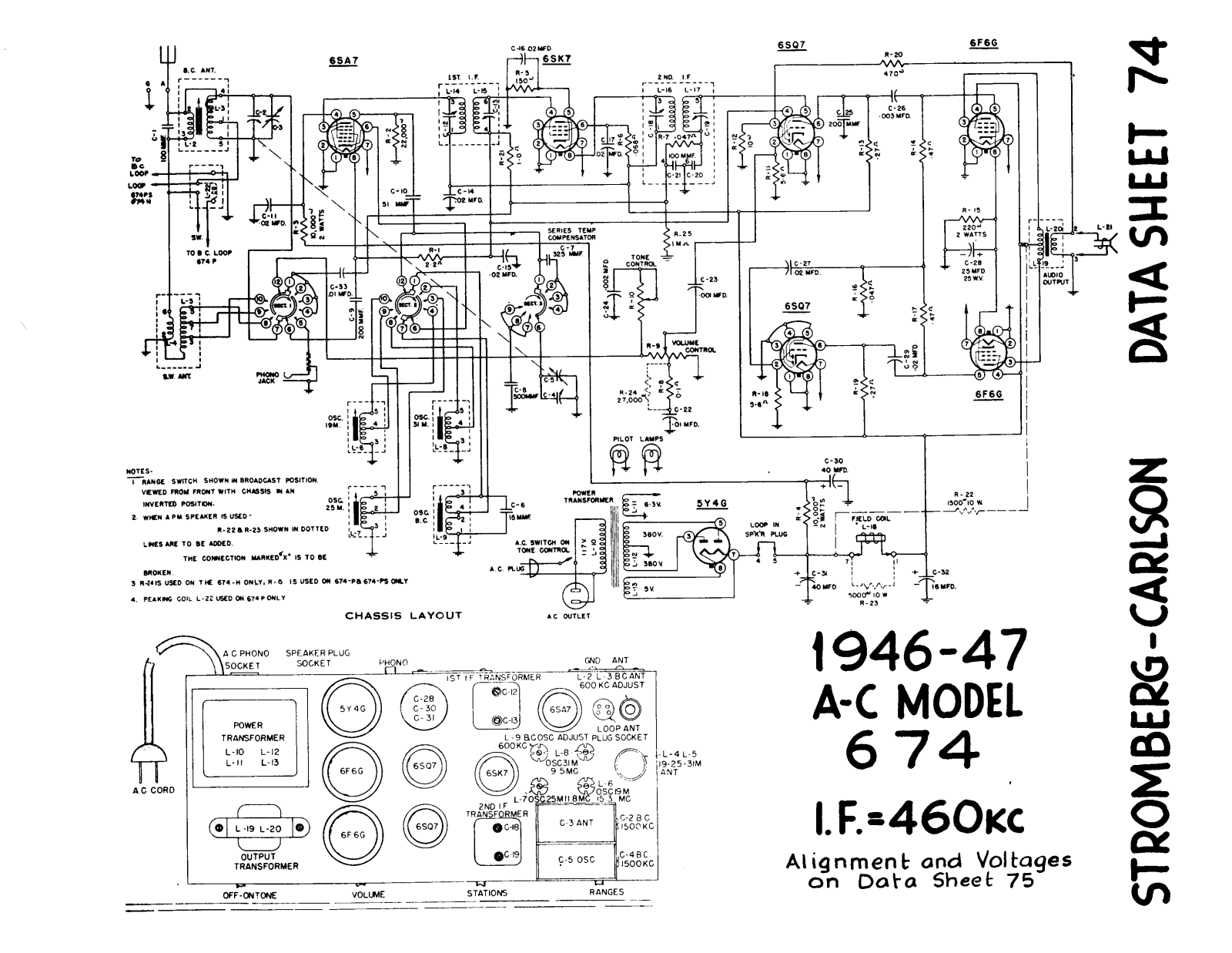 Stromberg Carlson 674694 schematic