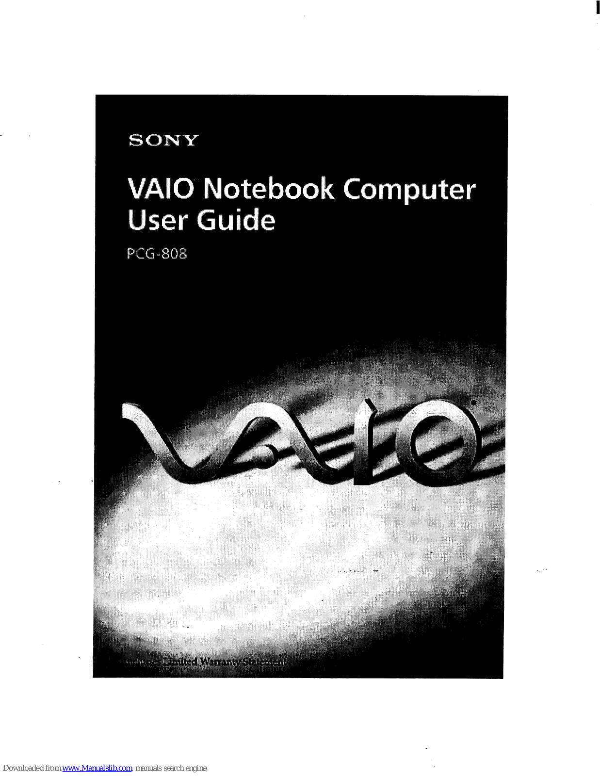 Sony Vaio PCG-808 User Manual