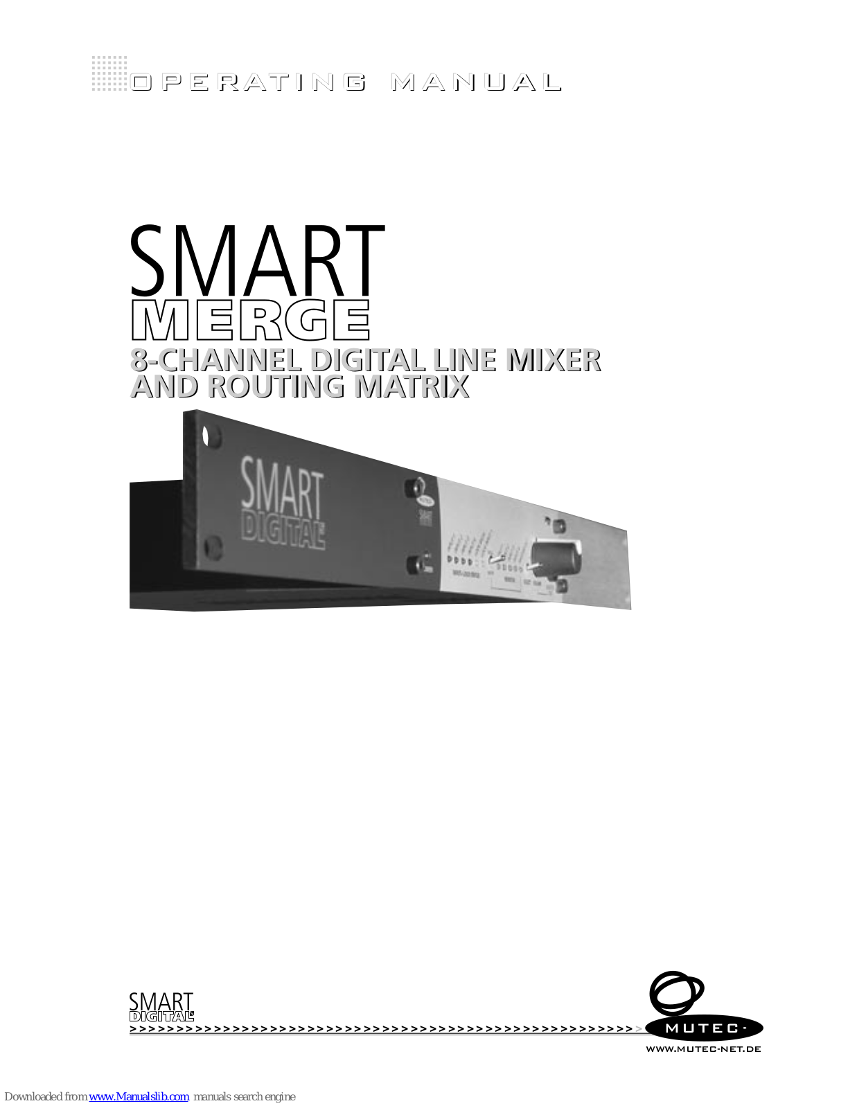 Mutec Smart merge Operating Manual