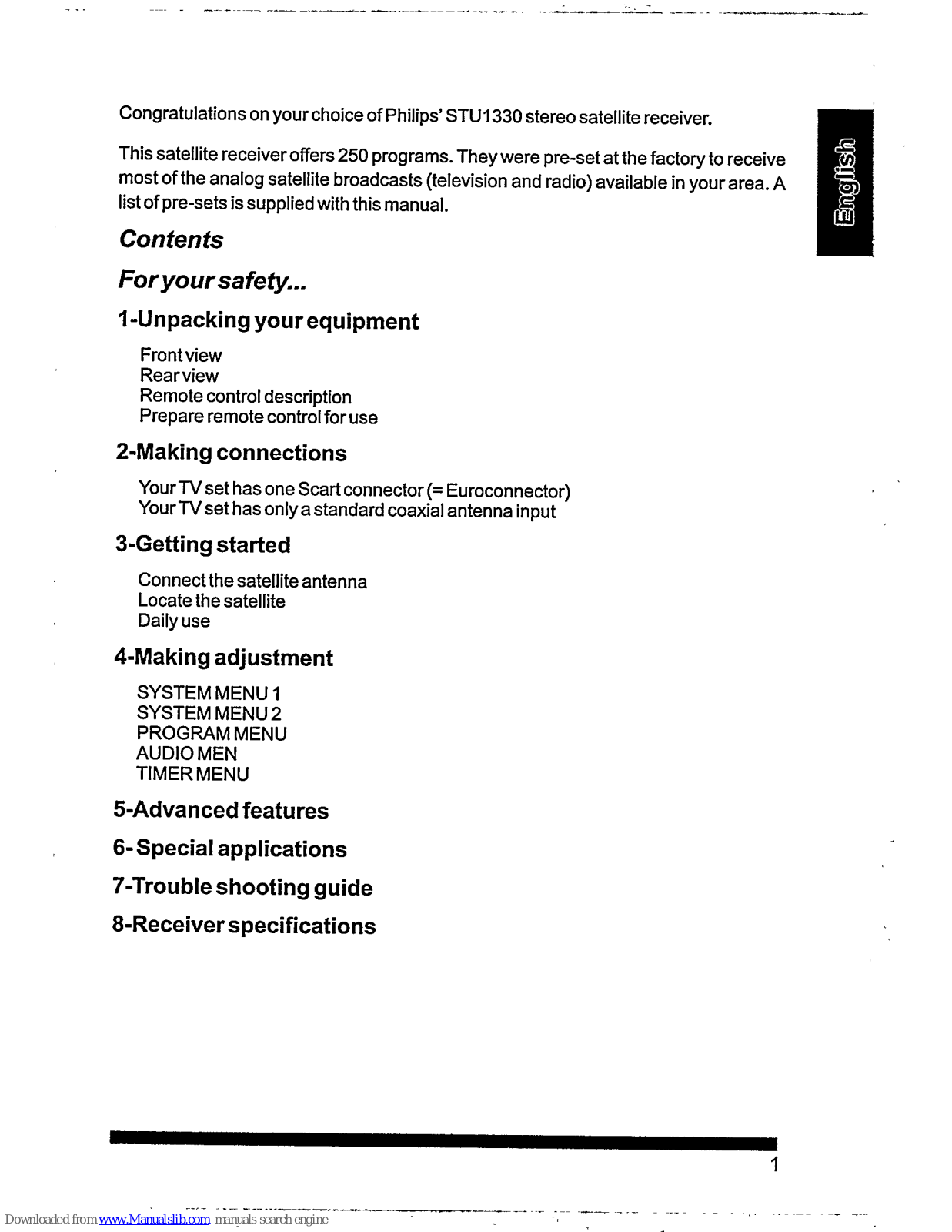 Philips STU 1330 User Manual