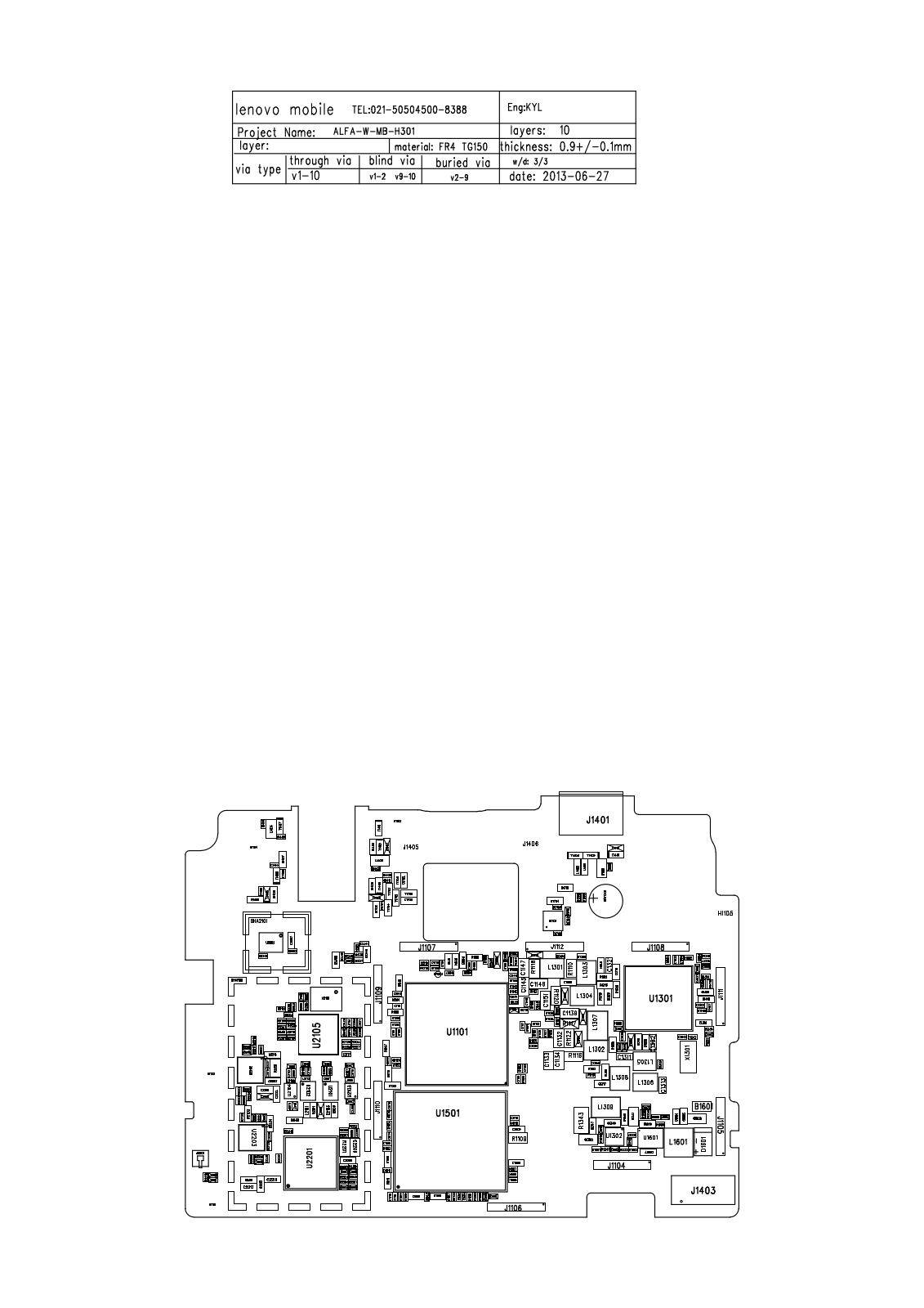 Lenovo A766 schematic diagram and service manual