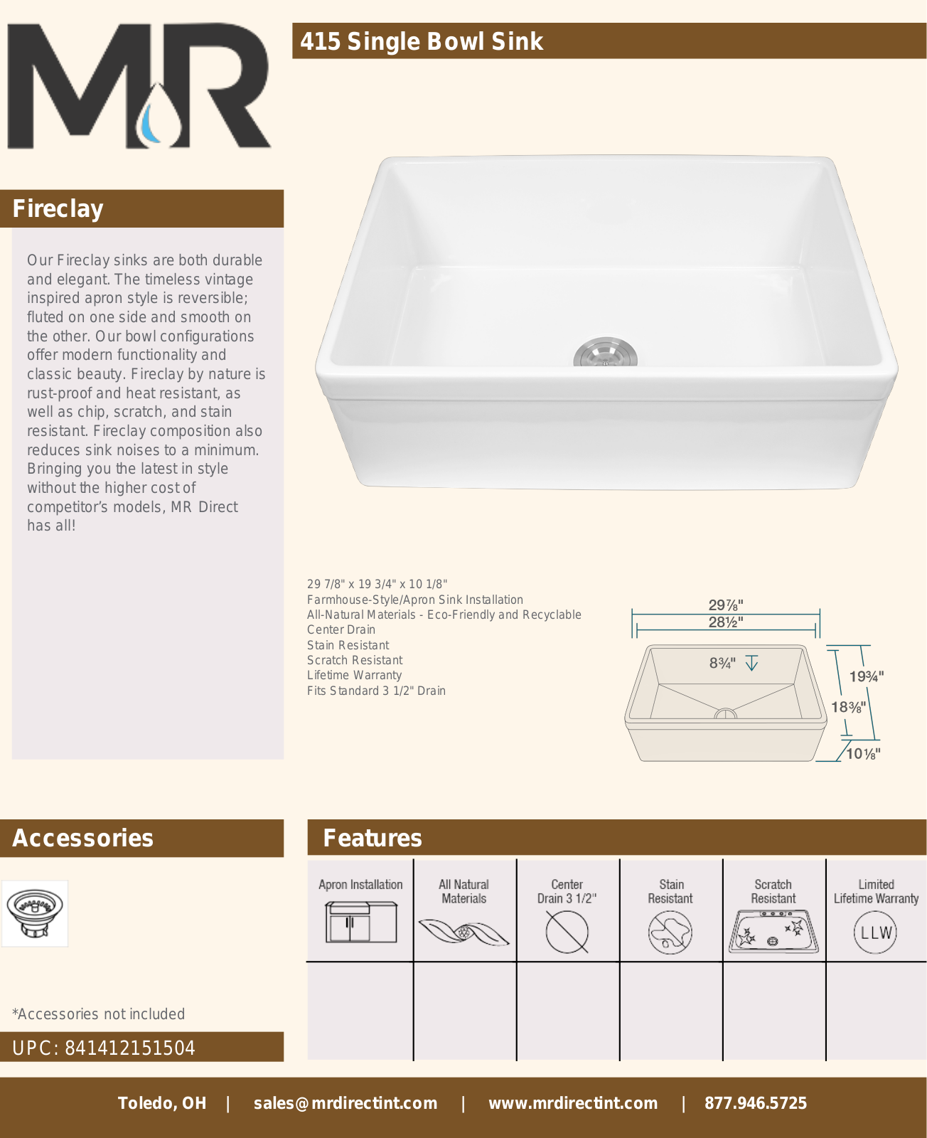 MR Direct MRDR2165 Specifications - ManualMachine.com