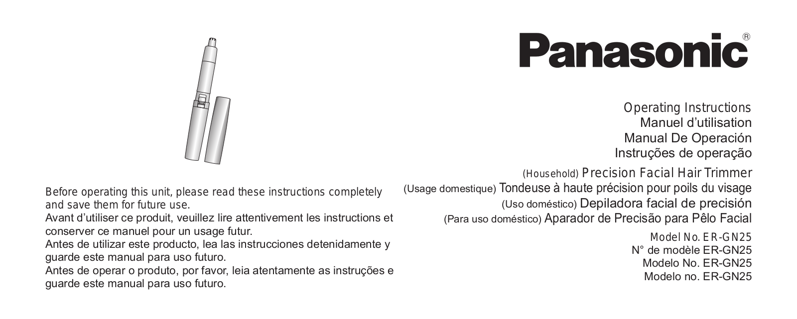 Panasonic ER-GN25VP User Manual