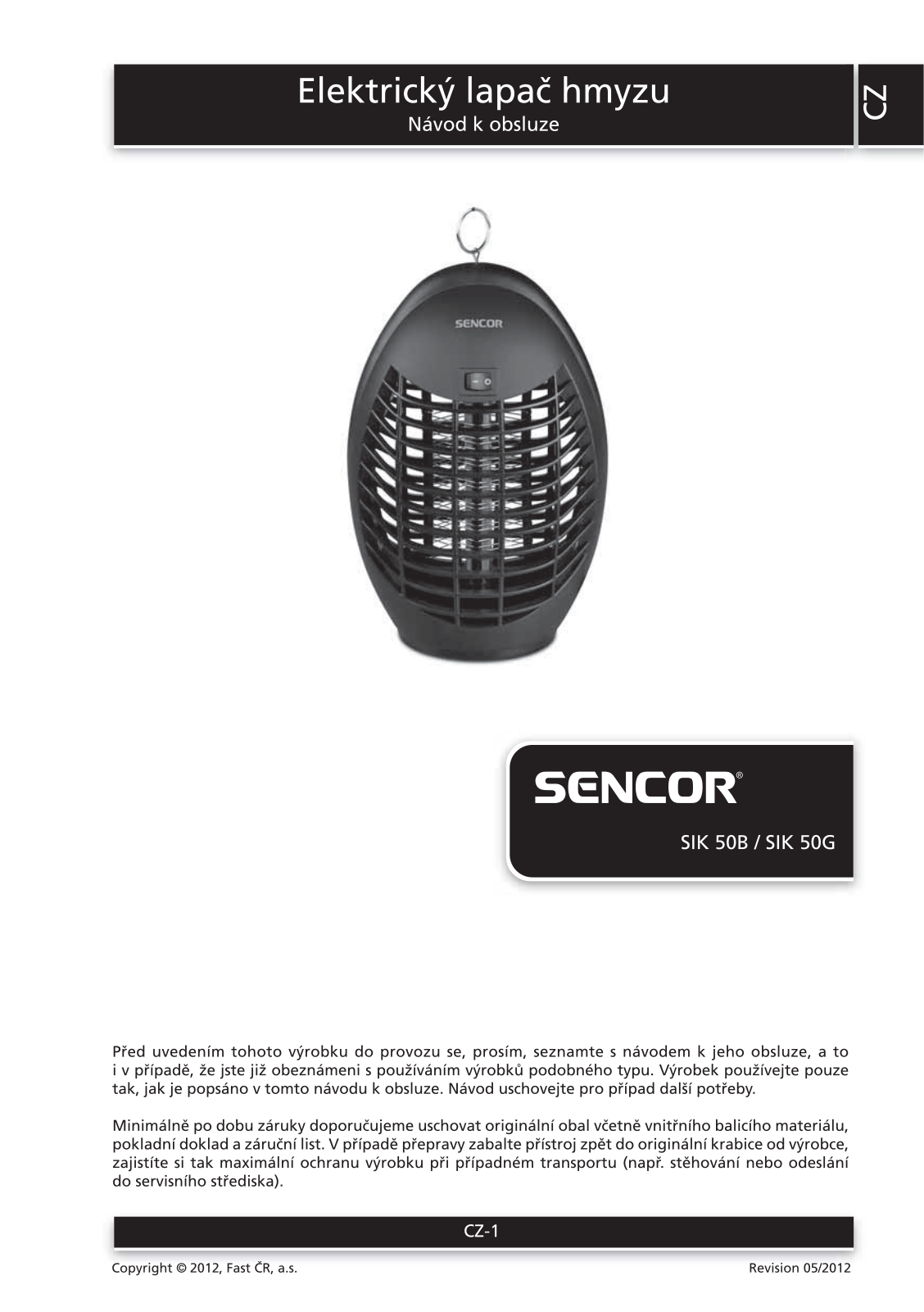 Sencor SFE 4030WH User Manual