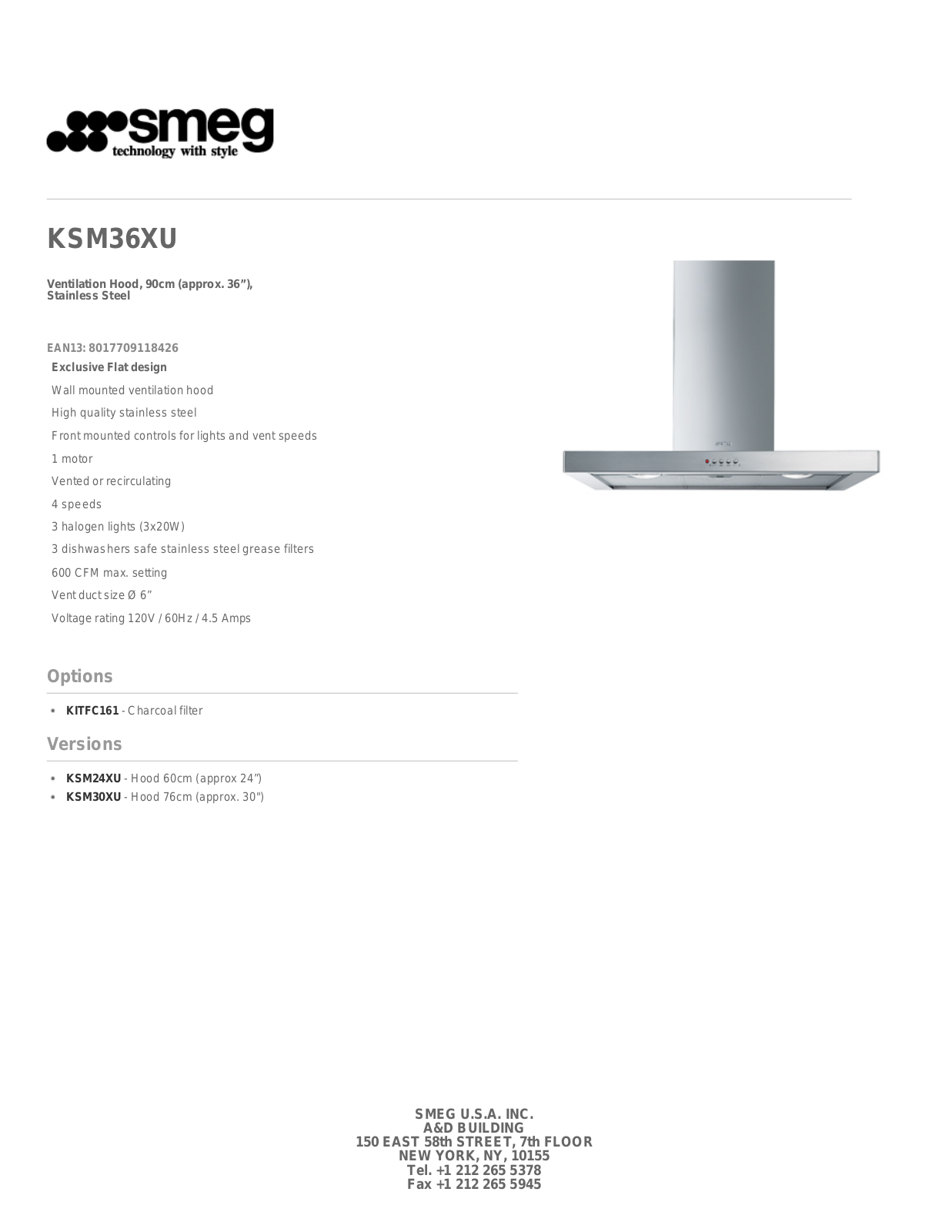 Smeg KSM36XU User Manual