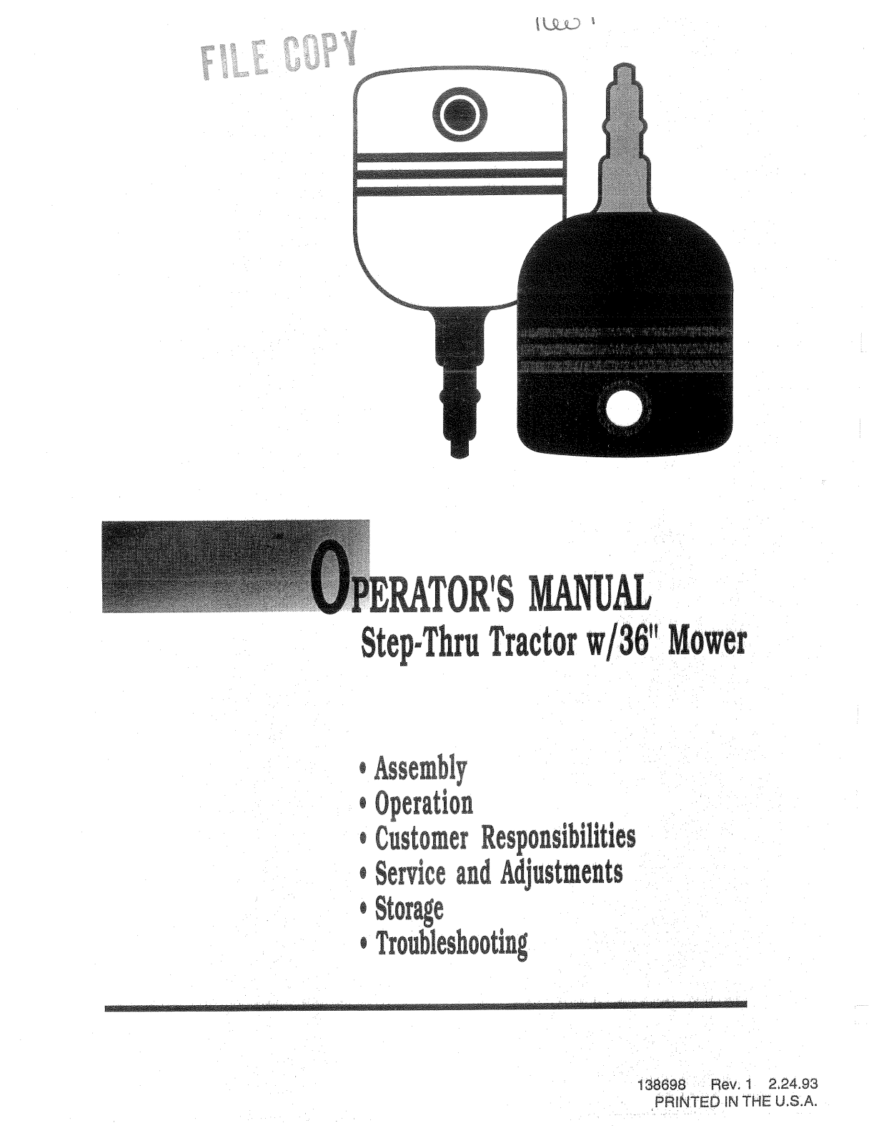 Weed Eater WE1136A, 138698 User Manual