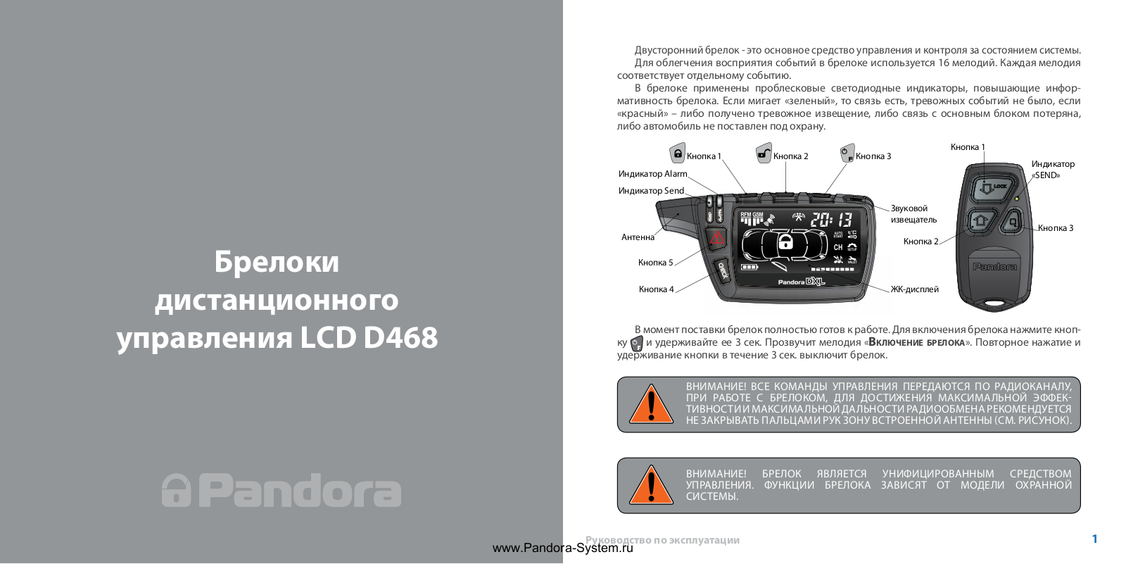 Pandora D-468 User Manual