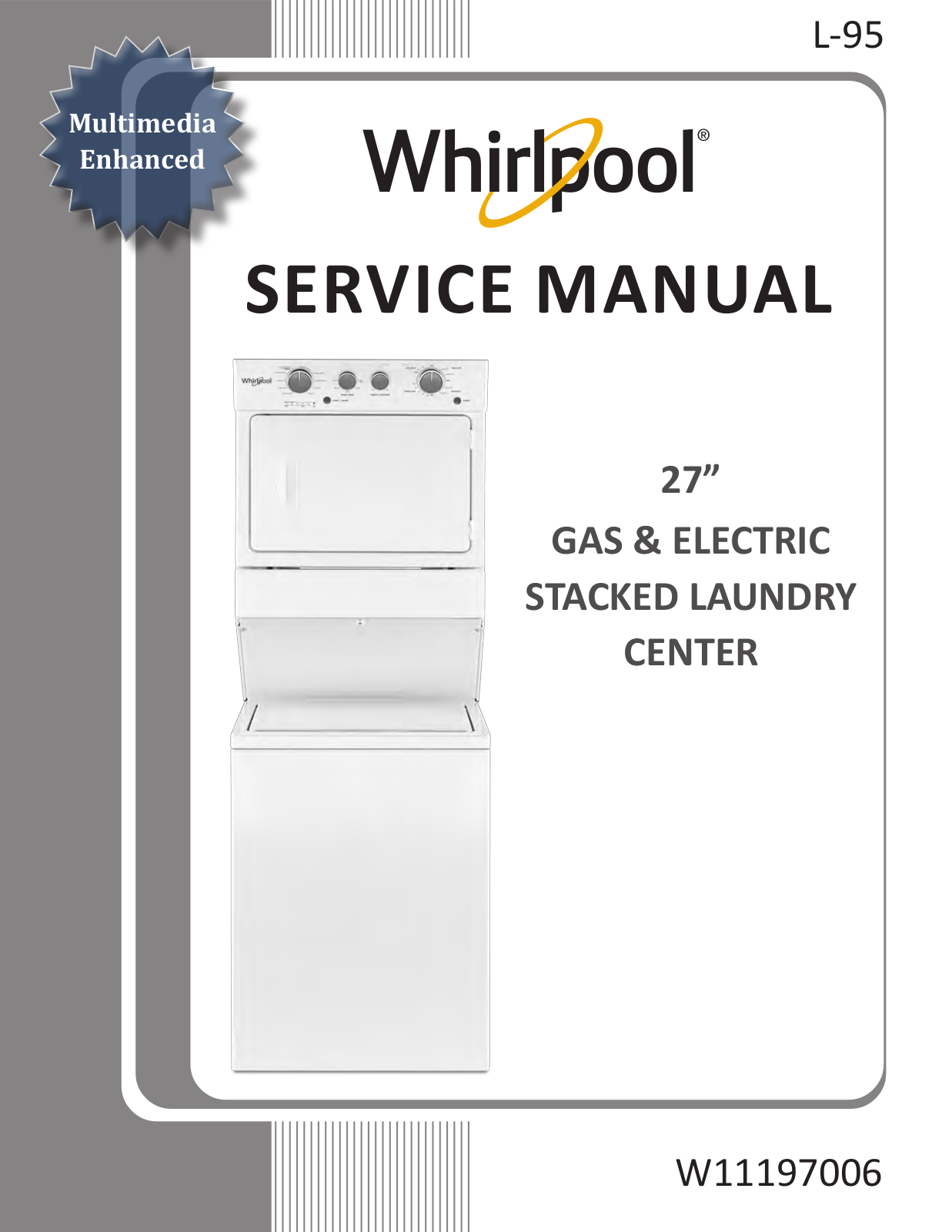 Whirlpool WETLV27HW0, WET4027HW0, WGT4027HW0, WET4027HW1, WGTLV27HW0 Service Manual