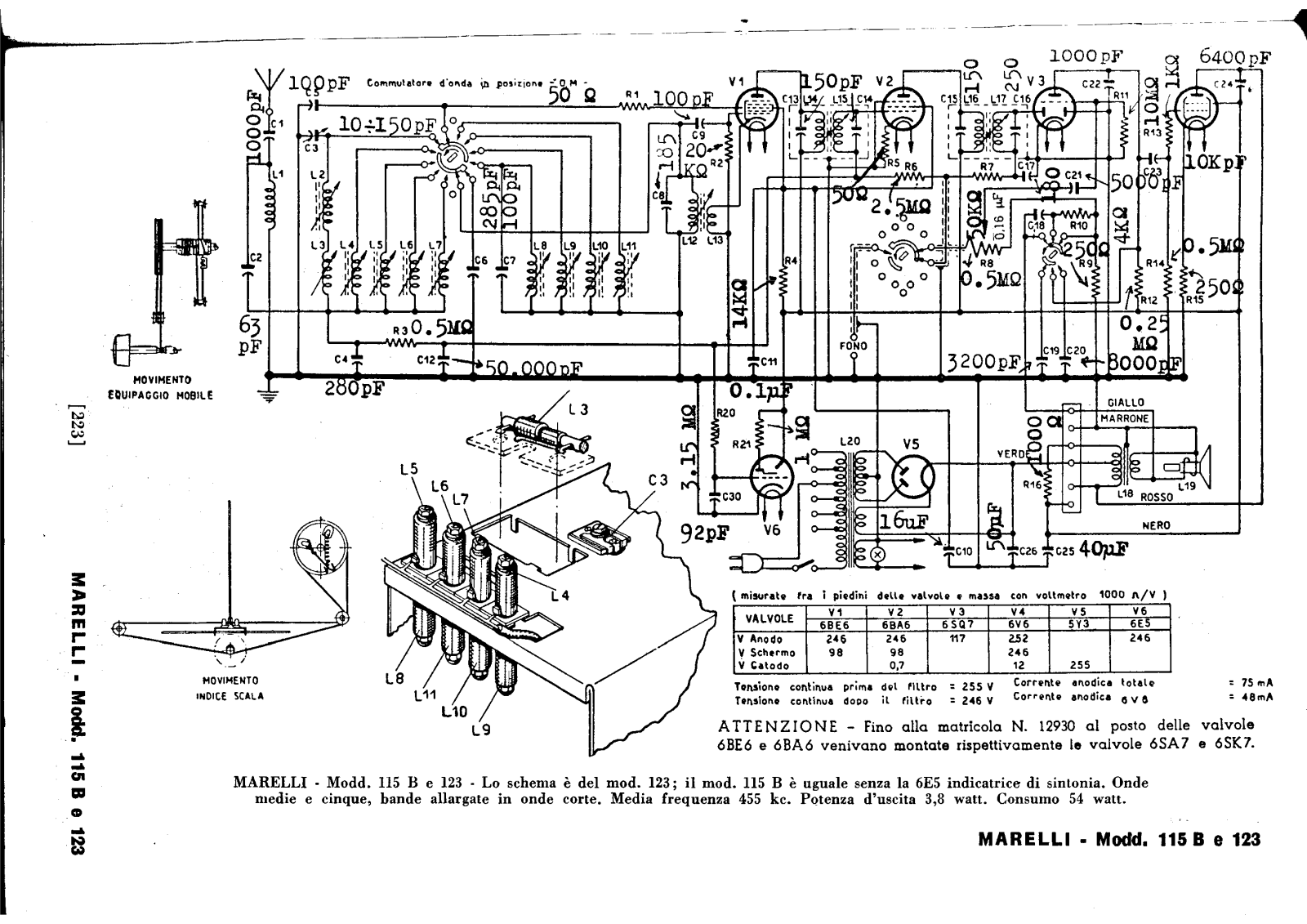 Radiomarelli 123 schematic