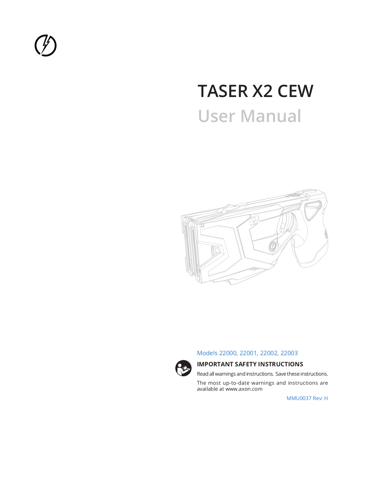 Taser X2 CEW User Manual