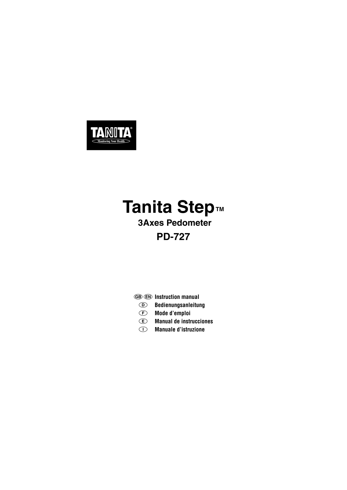 Tanita PD-727 Owner's Manual