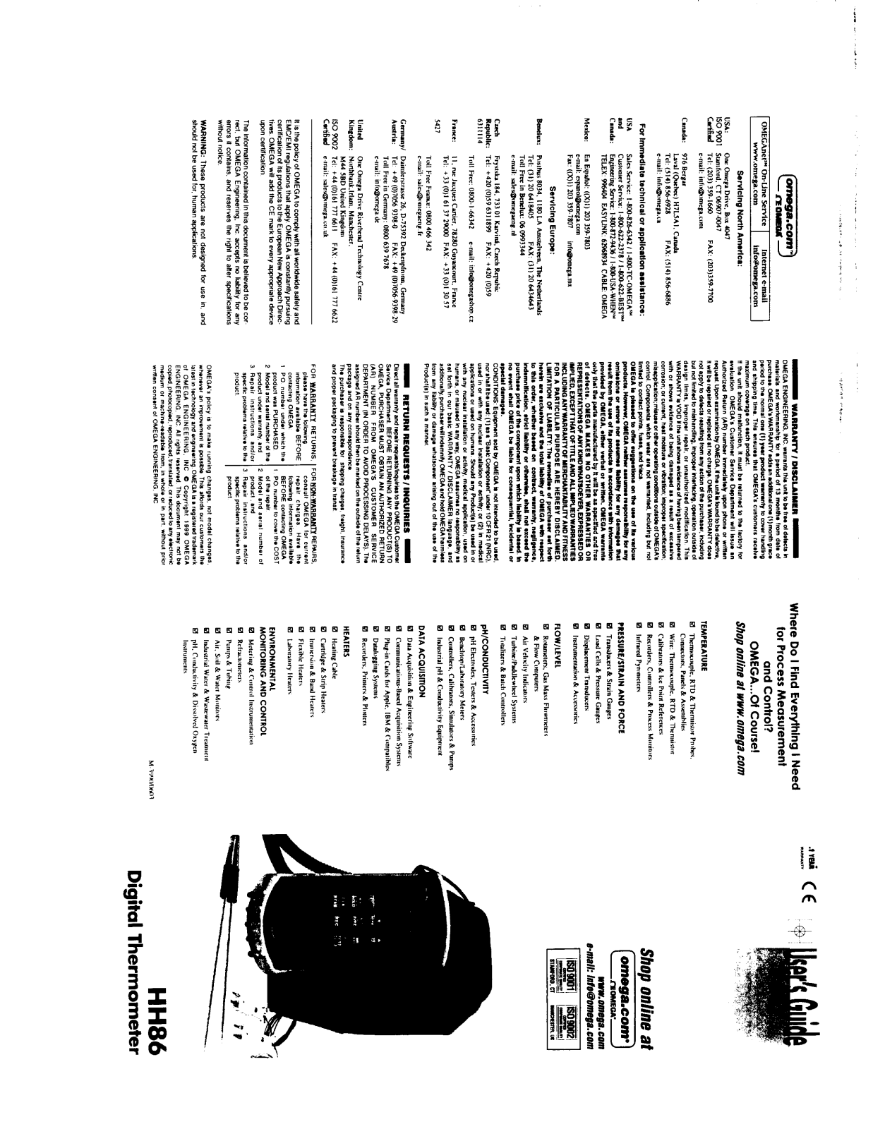 Omega HH86 User guide - ManualMachine.com
