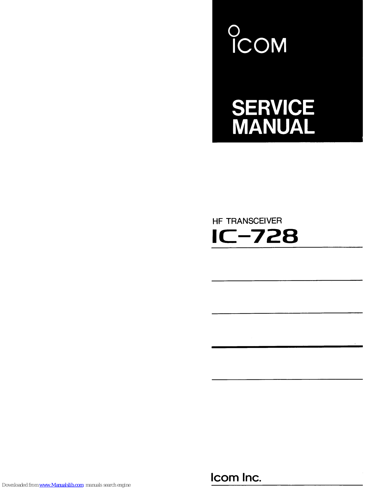 Icom IC-728 Service Manual