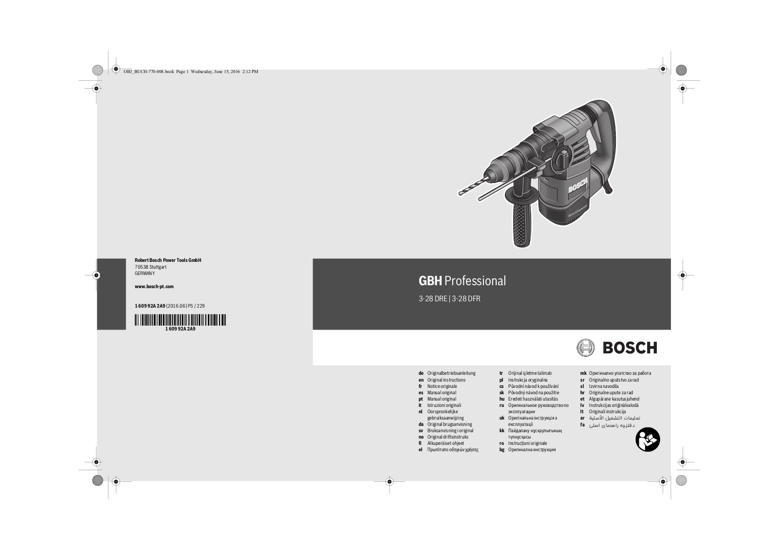 Bosch GBH 3-28 DRE User Manual