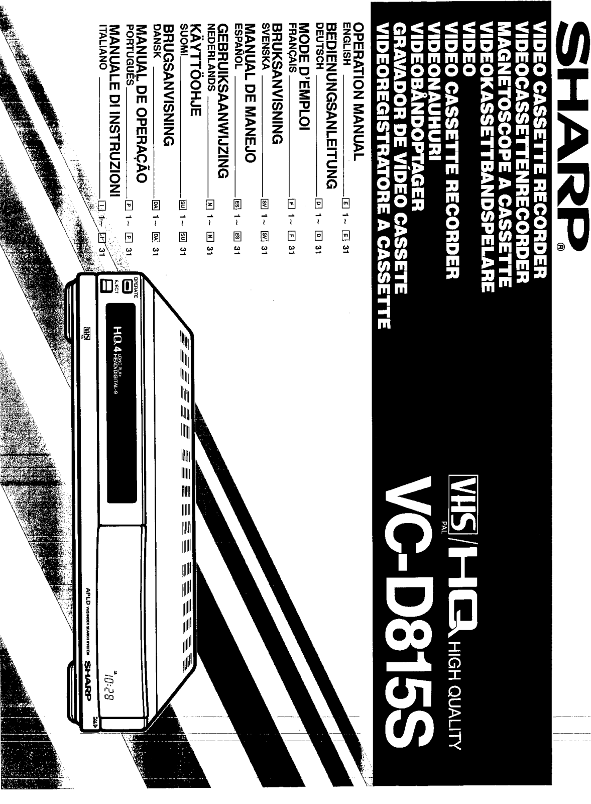 Sharp VC-D815S Operating Manual