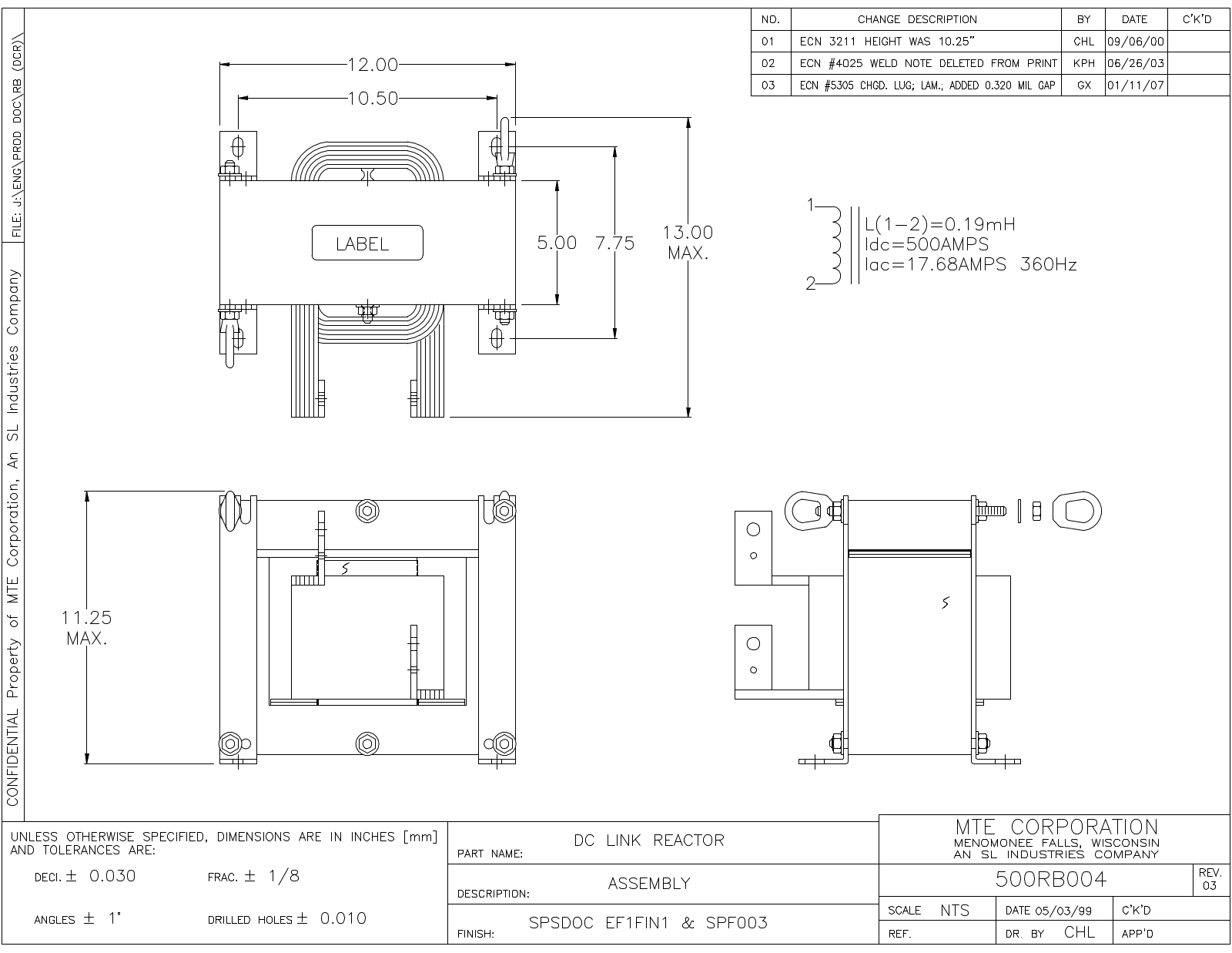 MTE 500RB004 CAD Drawings