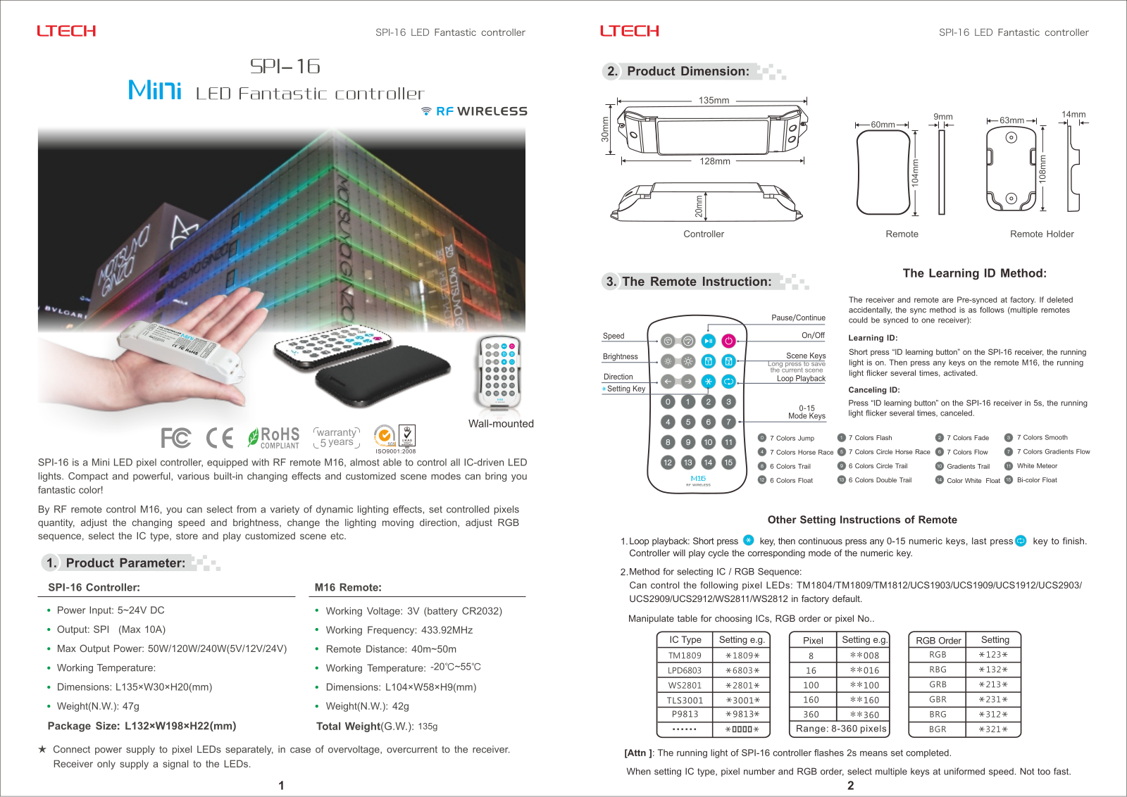 VelLight SPI16 User guide