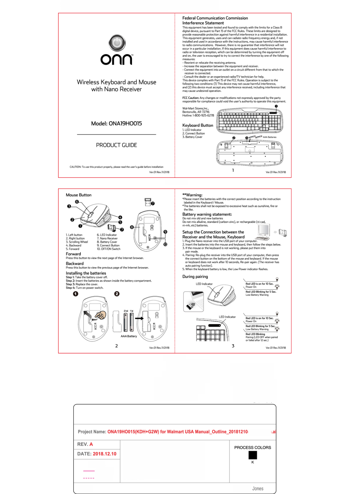 Acrox ONA19HO015 User Manual