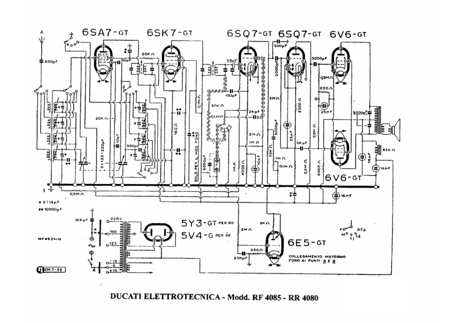 Ducati rf4085, rr4080 schematic