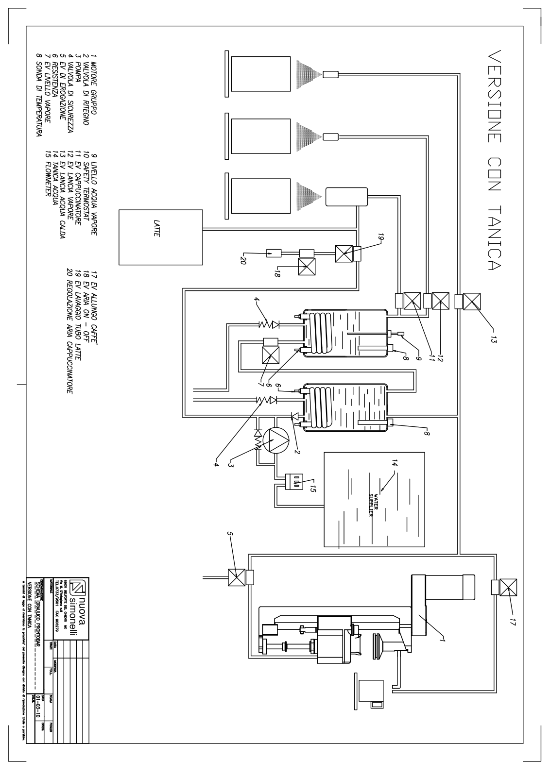 Nuova Simonelli Prontobar Drawing