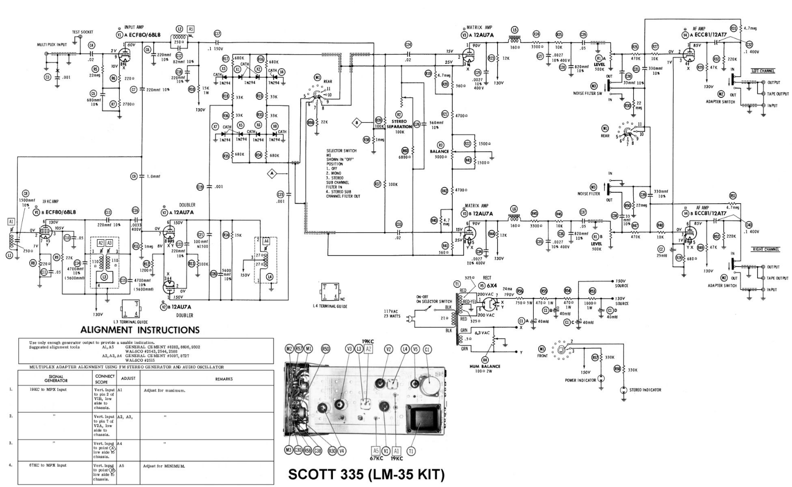 H.H. Scott LM-35 Schematic