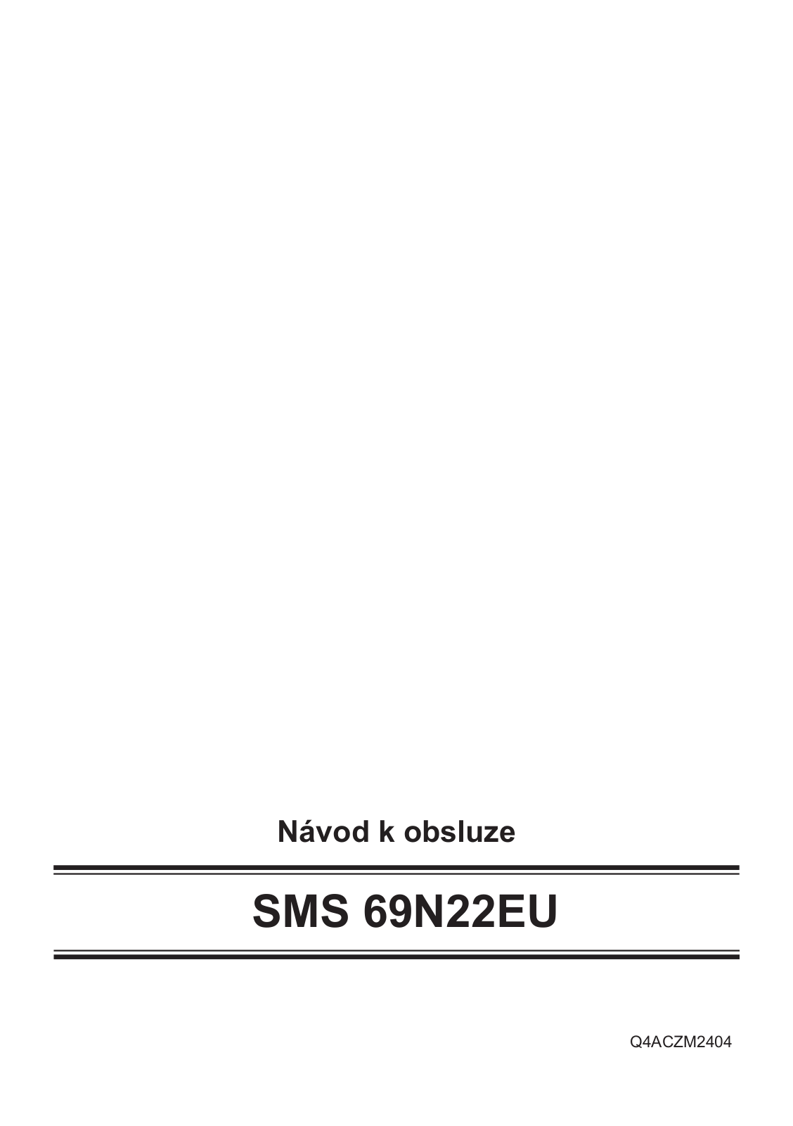 Bosch SMS69N22EU User Manual