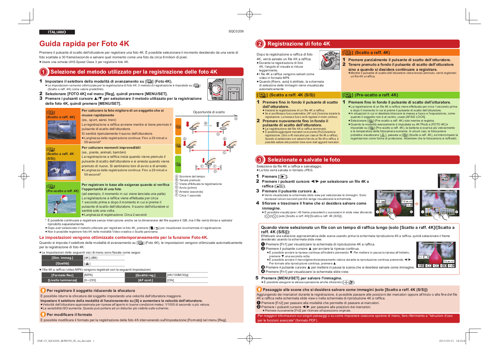 Panasonic SQC0209 Quick start guide