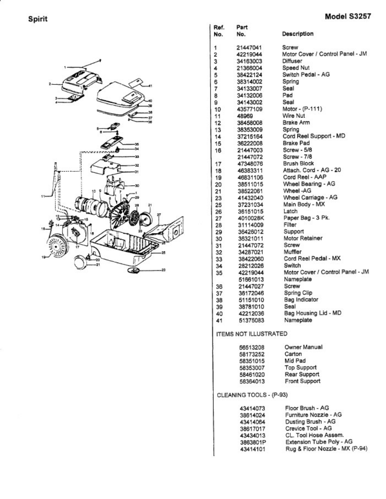 Hoover S3257 Owner's Manual