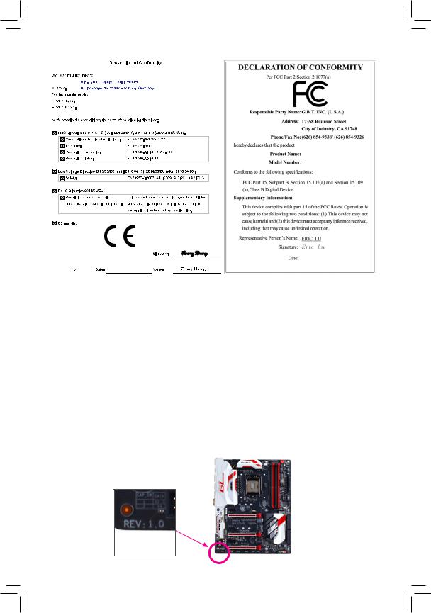 Gigabyte GA-H170-D3HP Service Manual