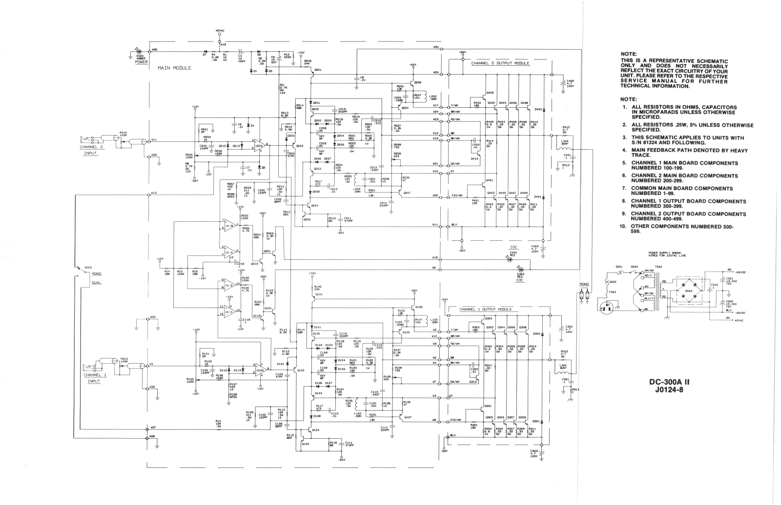 Crown DC-300-A-2, DC-300-A Mk2 Schematic