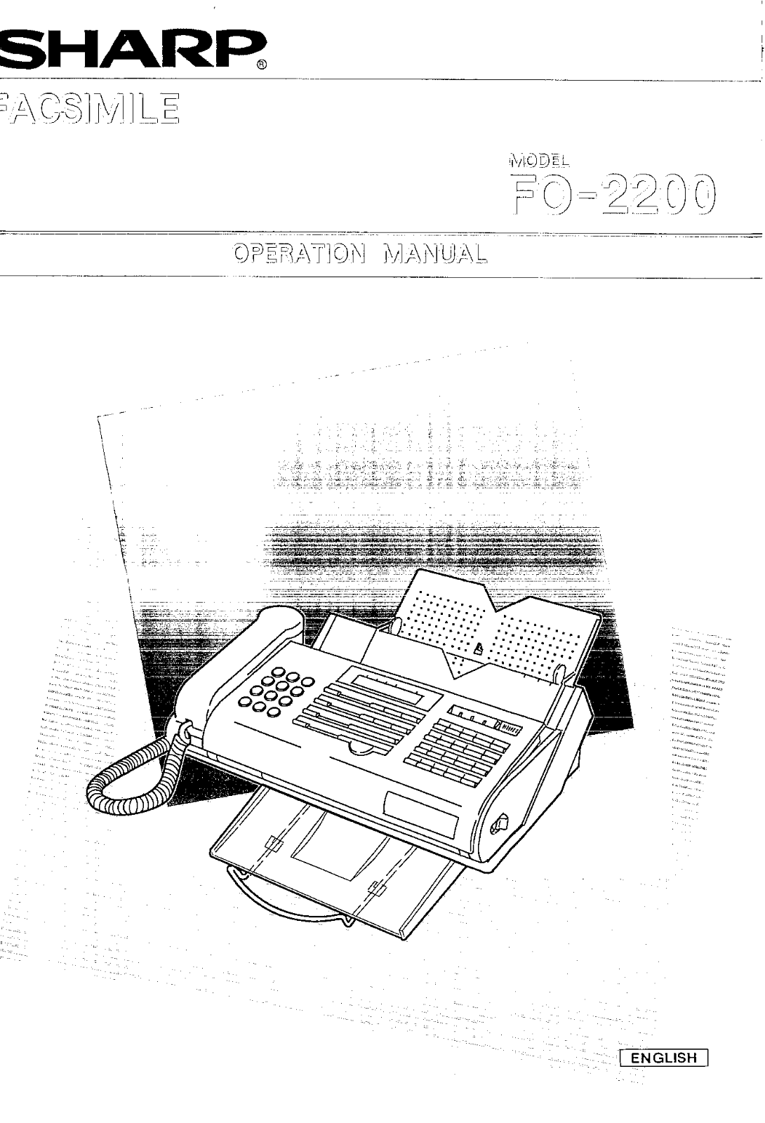 Sharp FO-2200 Operating Manual