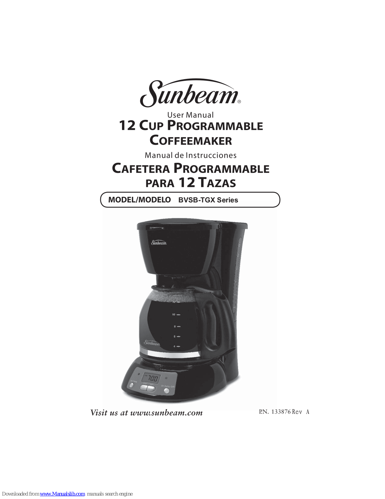 Sunbeam BVSB-TGX23, BVSB-TGX Series User Manual