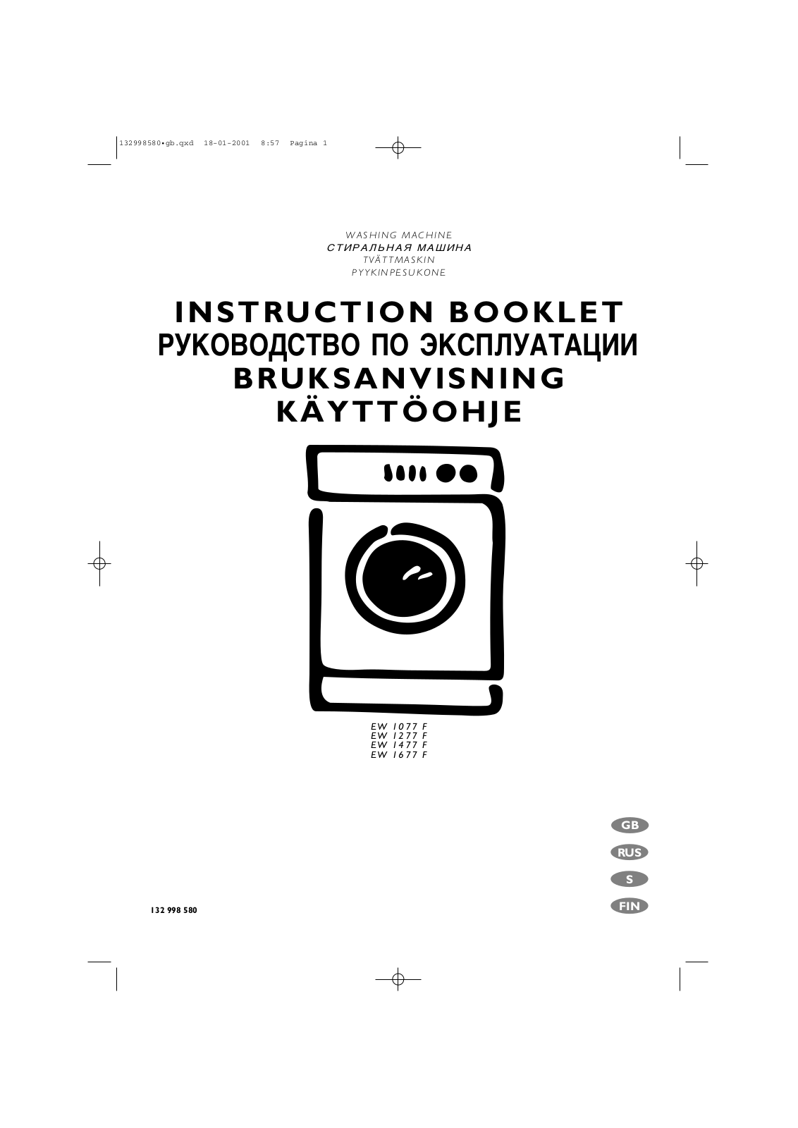 Electrolux EW1077 User Manual