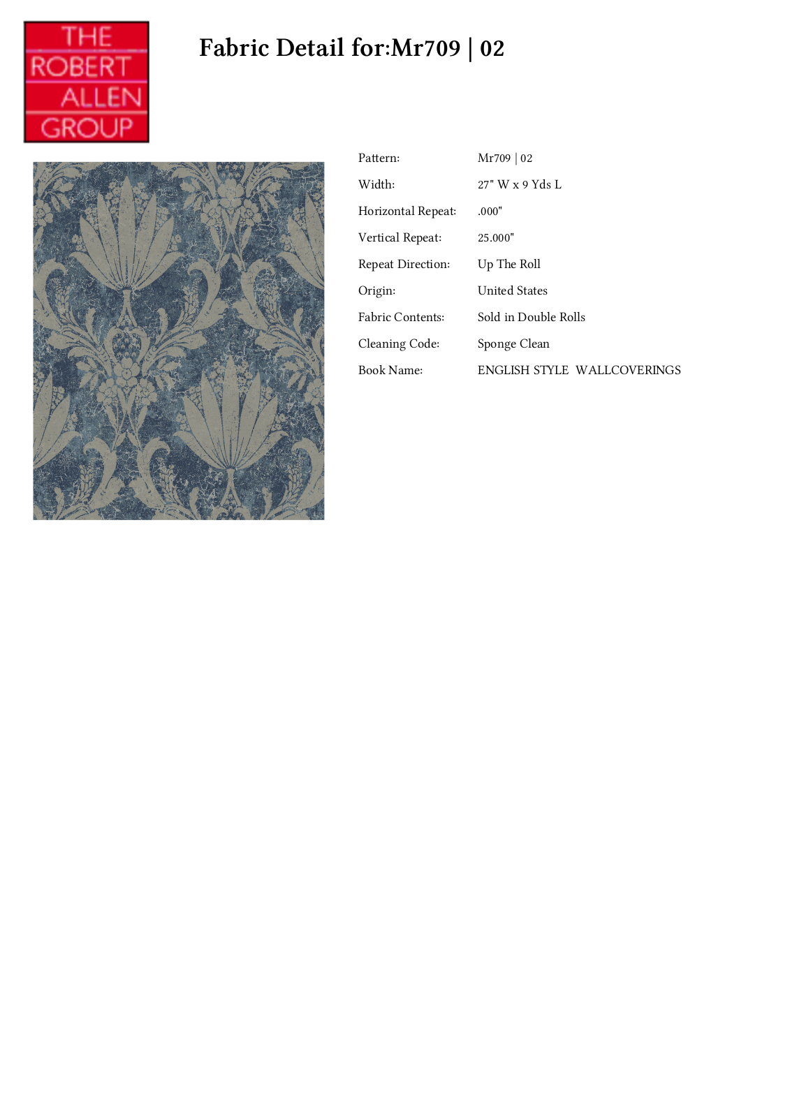 Robert Allen W004263695 Specifications - ManualMachine.com