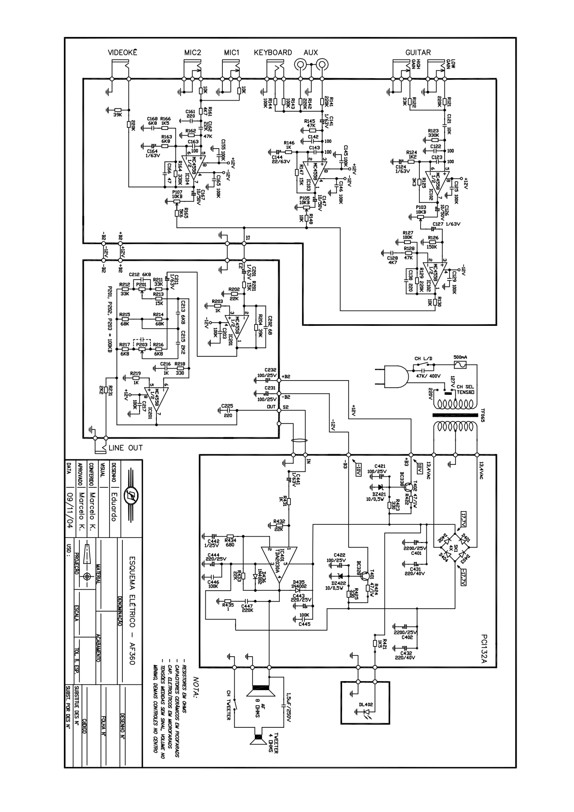 FRAHM AF360 Schematic