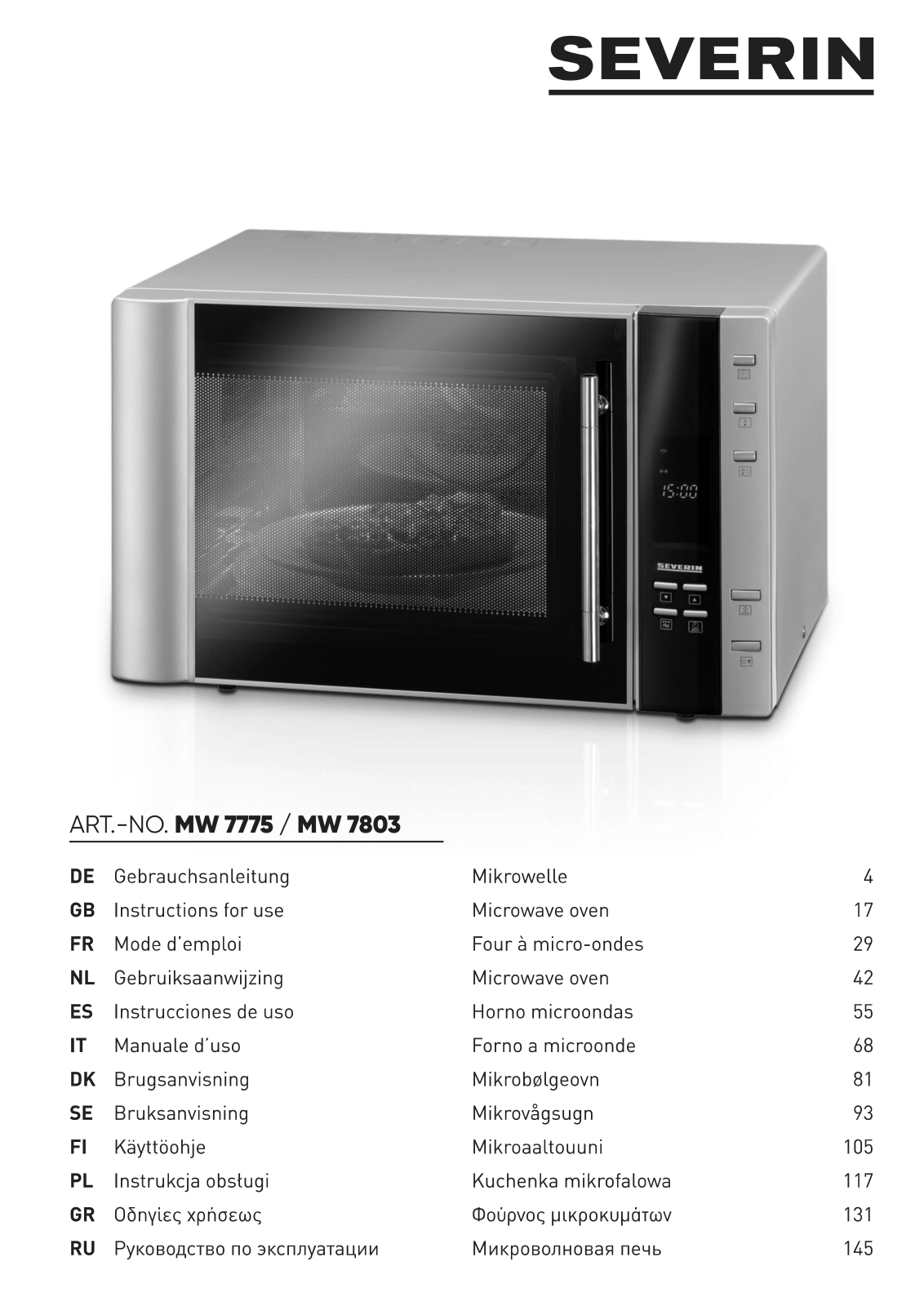 SEVERIN MW 7775 User guide - ManualMachine.com