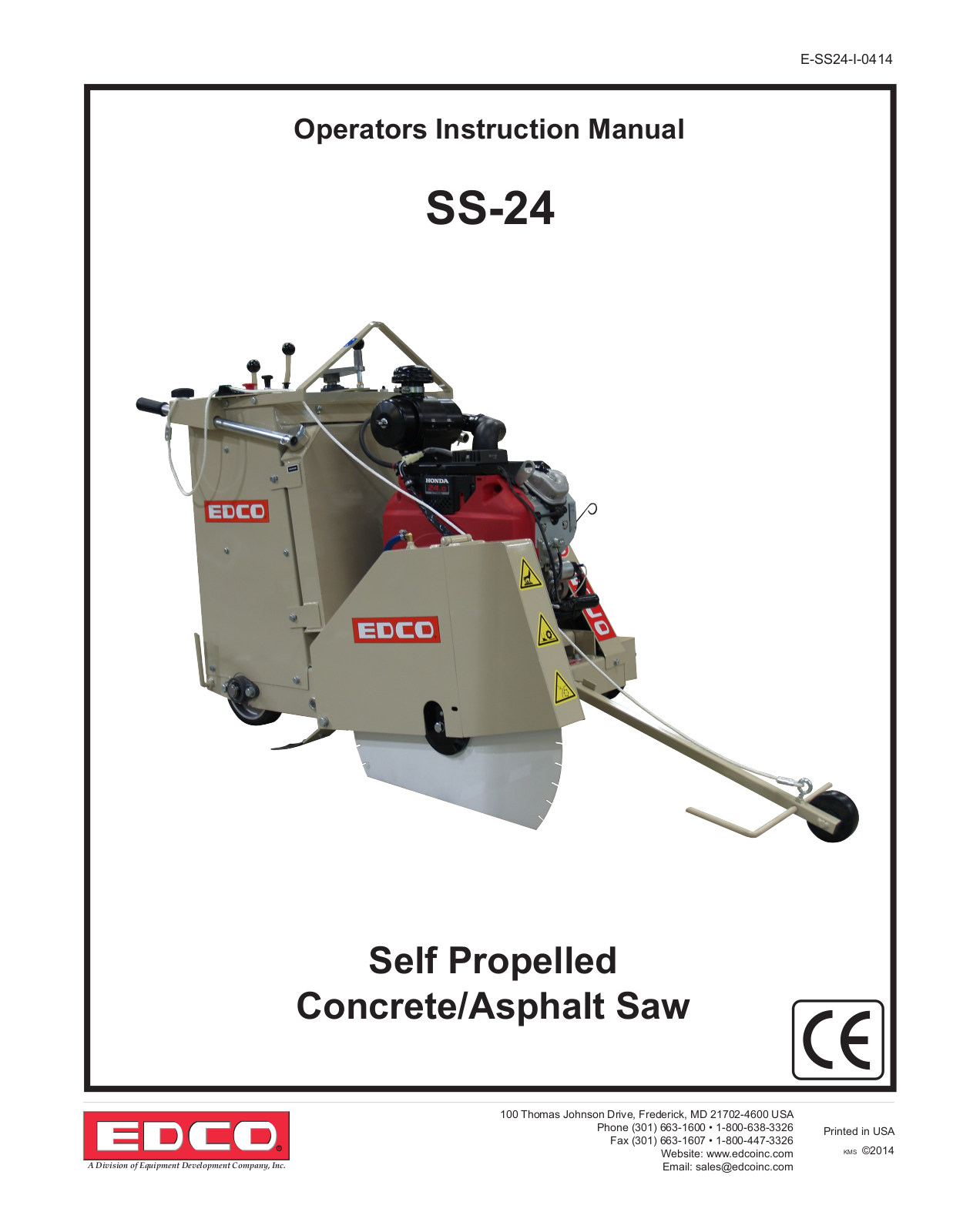 EDCO SS-24 User Manual