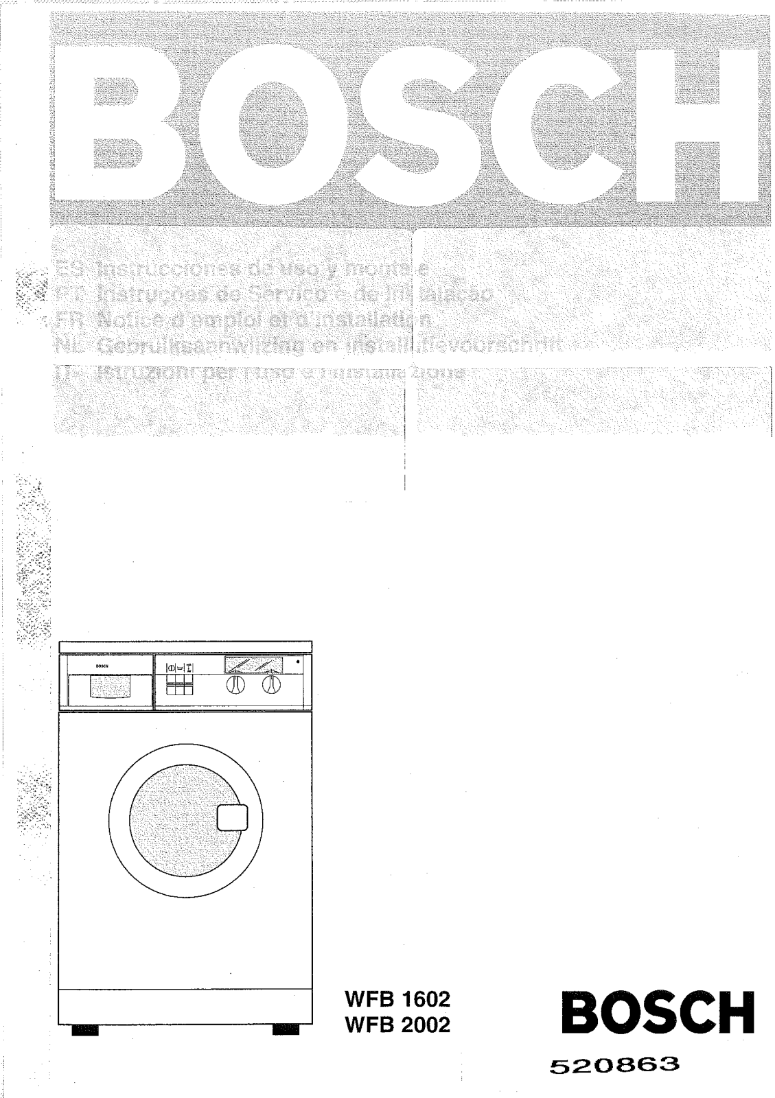 Bosch WFB1602, WFB2002 User Manual
