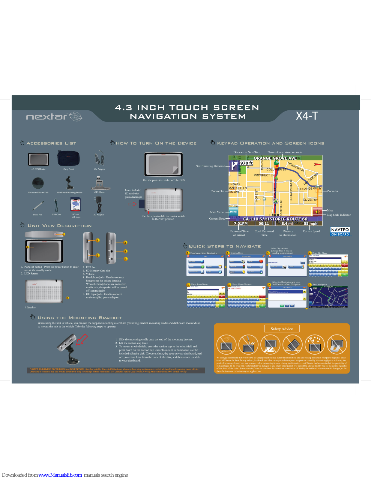 Nextar X4-T Quick Start Manual