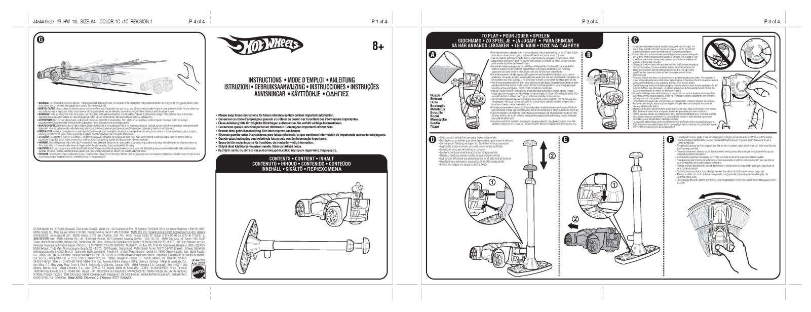 Fisher-Price J2521 Instruction Sheet