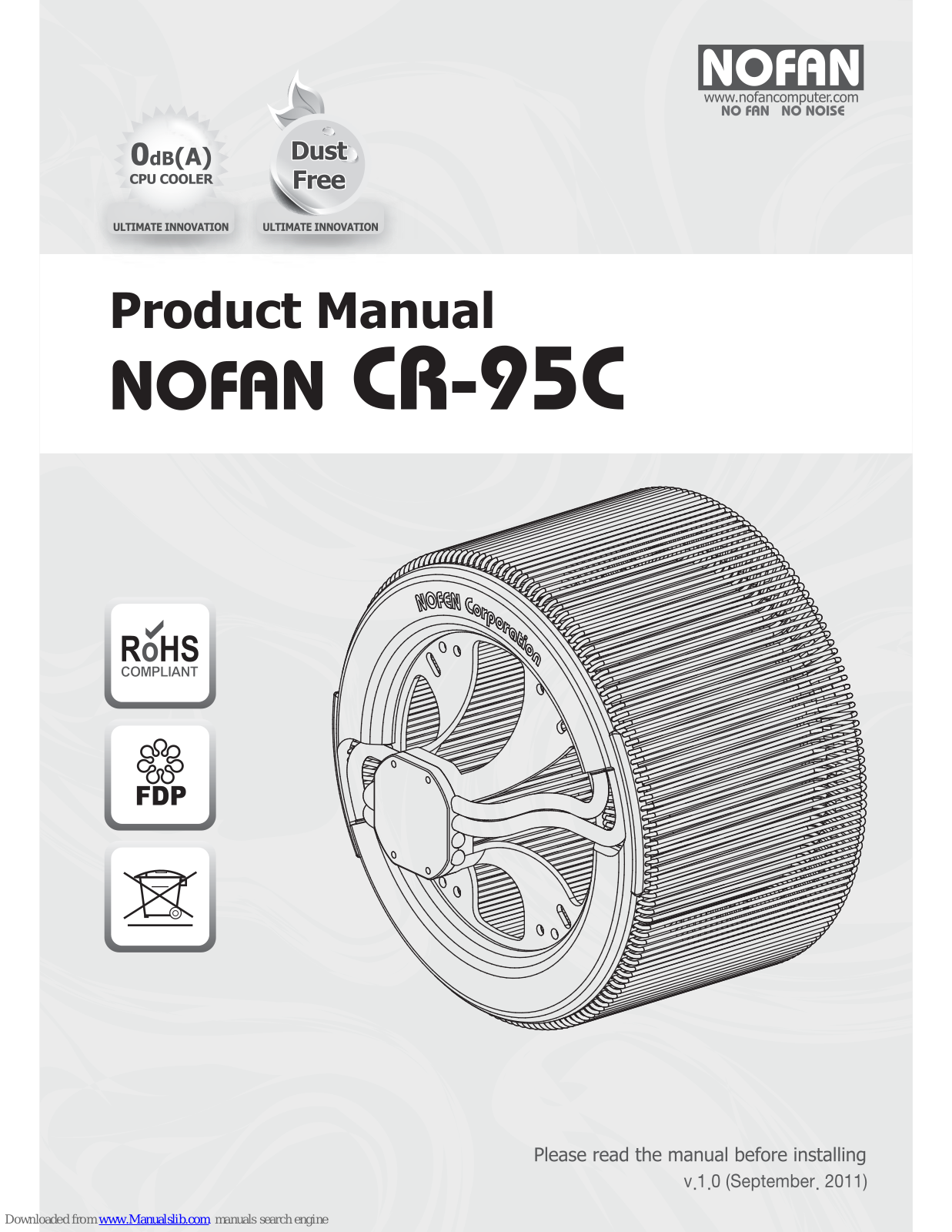 Nofan CR-95C Product Manual - ManualMachine.com