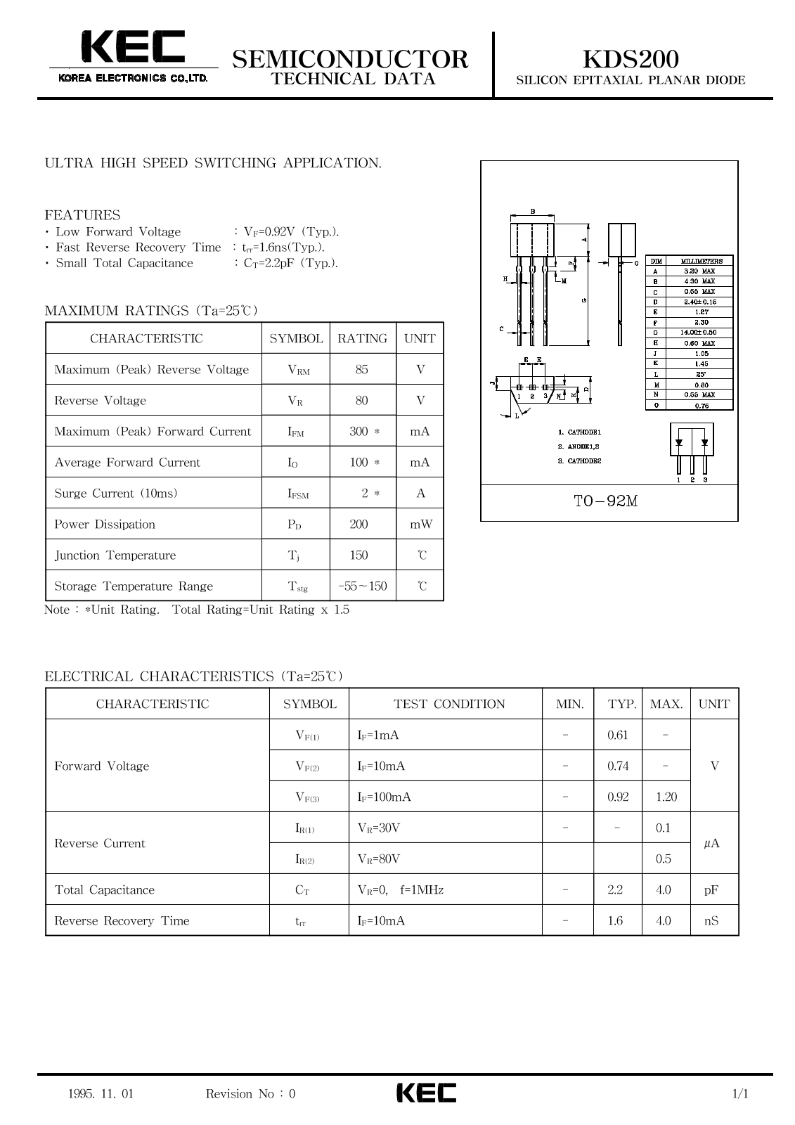 KEC KDS200 Datasheet