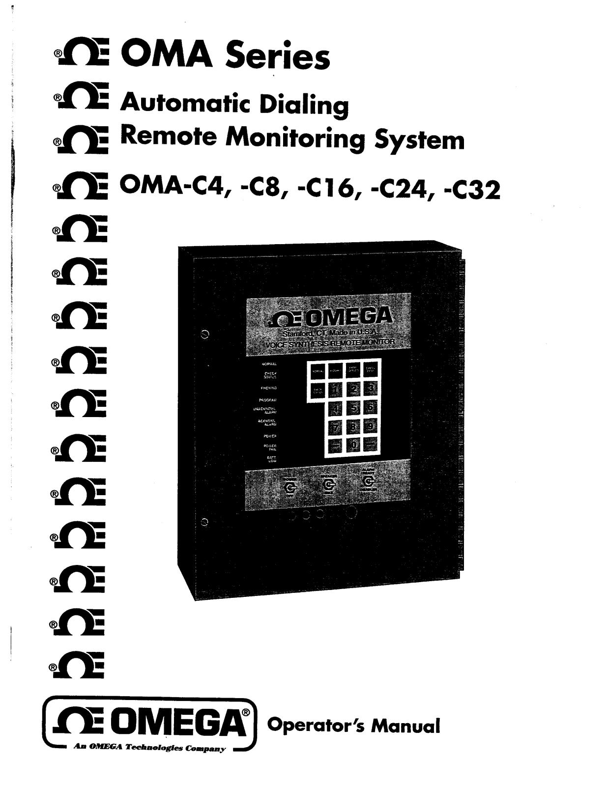 Omega Products OMA-C24 Installation  Manual