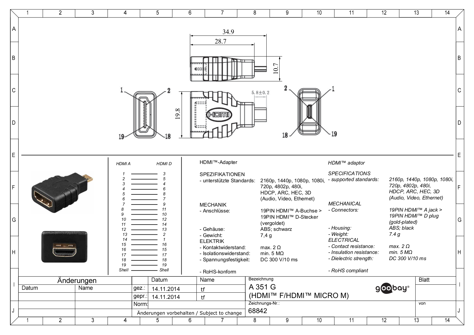 GOOBAY 68842 Datasheet - ManualMachine.com