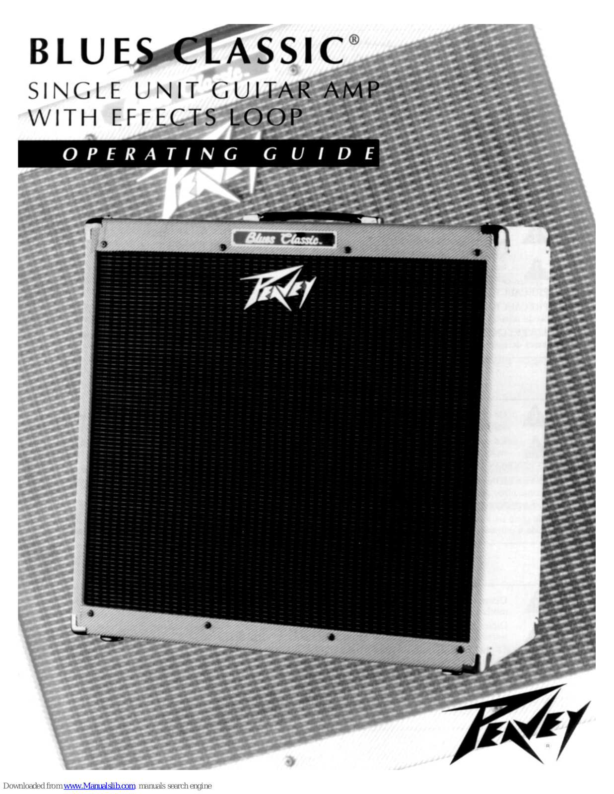 Peavey Blues Classic Operating Manual