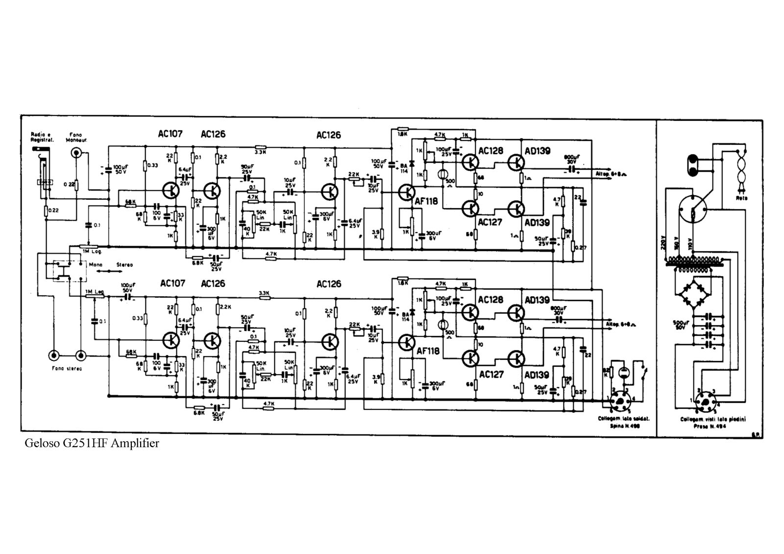 Geloso G251HF Schematic